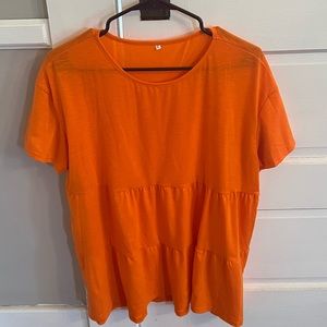 NWOT Women’s baby doll style top - orange